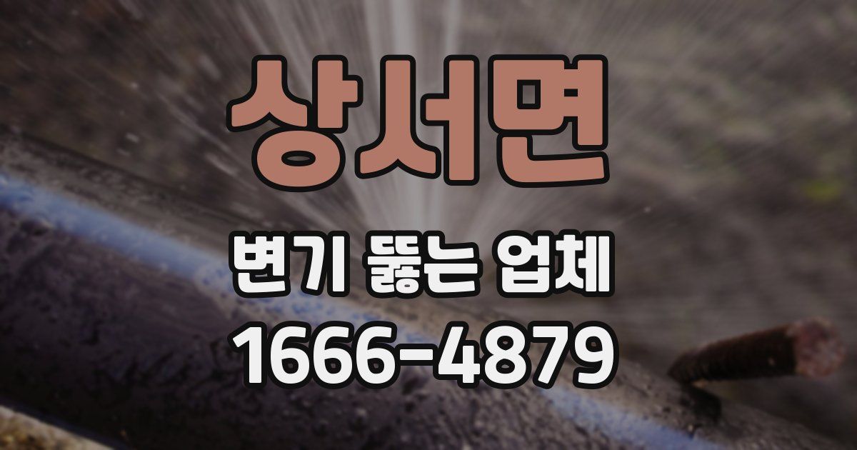 상서면 변기 뚫는 업체