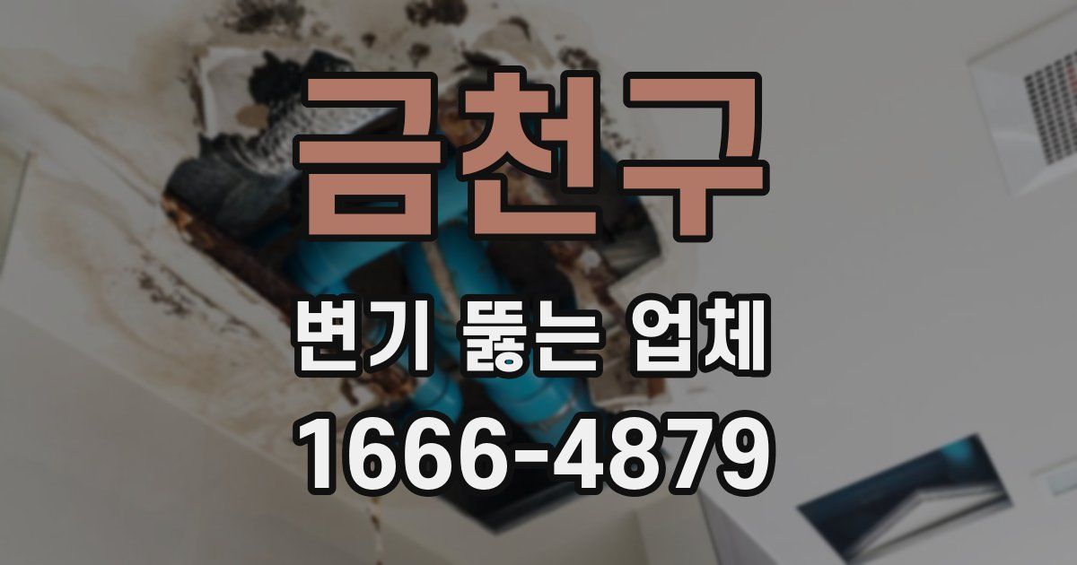 금천구 변기 뚫는 업체