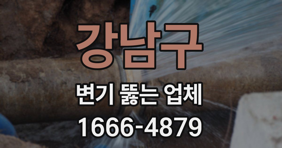 강남구 변기 뚫는 업체