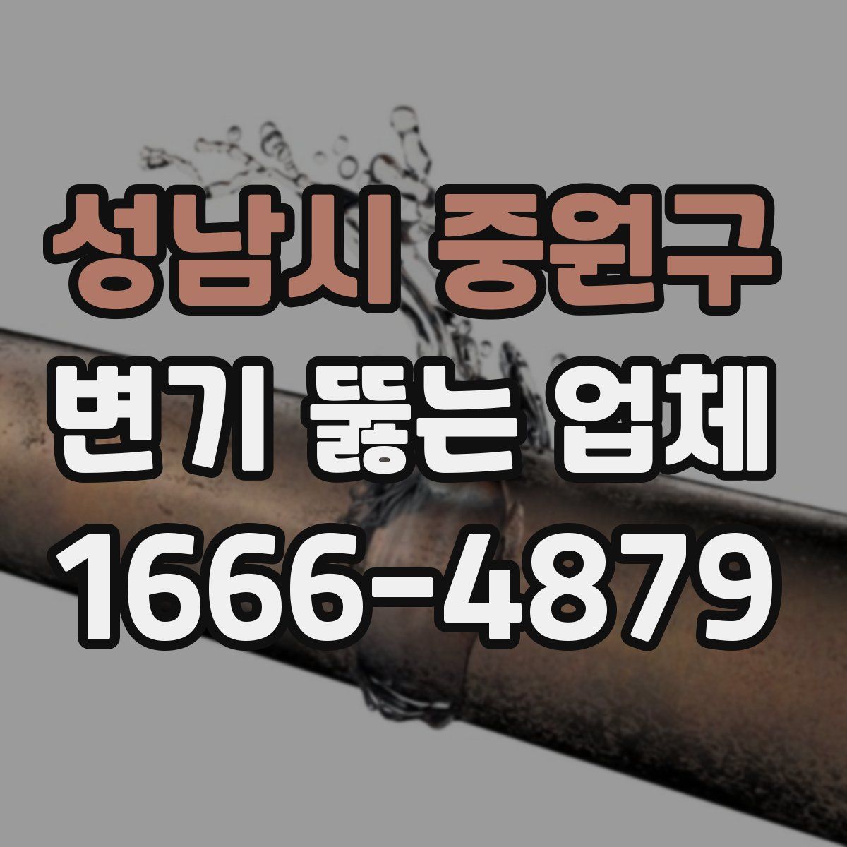 성남시 중원구 변기 뚫는 업체