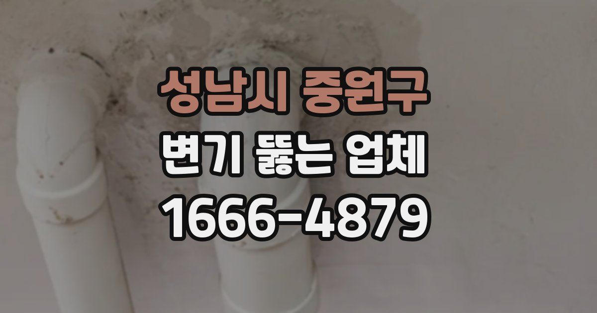 성남시 중원구 변기 뚫는 업체