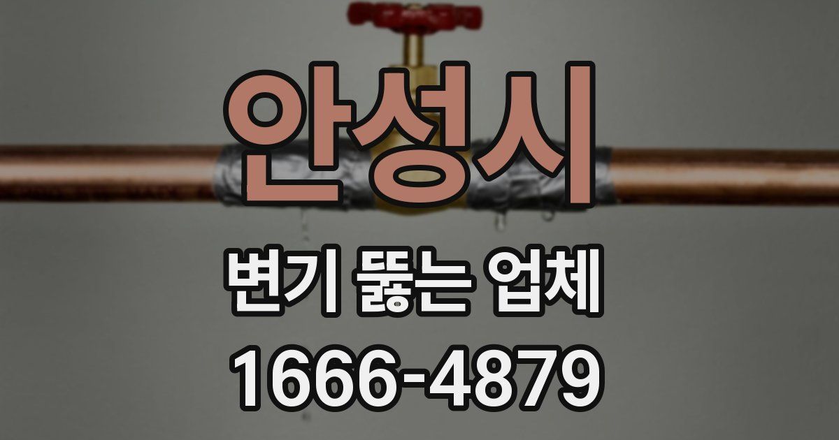 안성시 변기 뚫는 업체