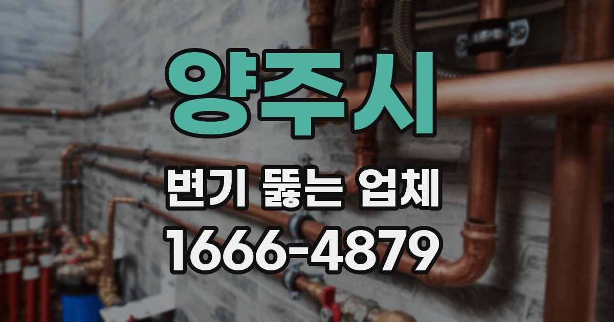 양주시 변기 뚫는 업체