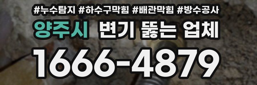양주시 변기 뚫는 업체