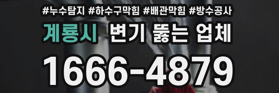 계룡시 변기 뚫는 업체