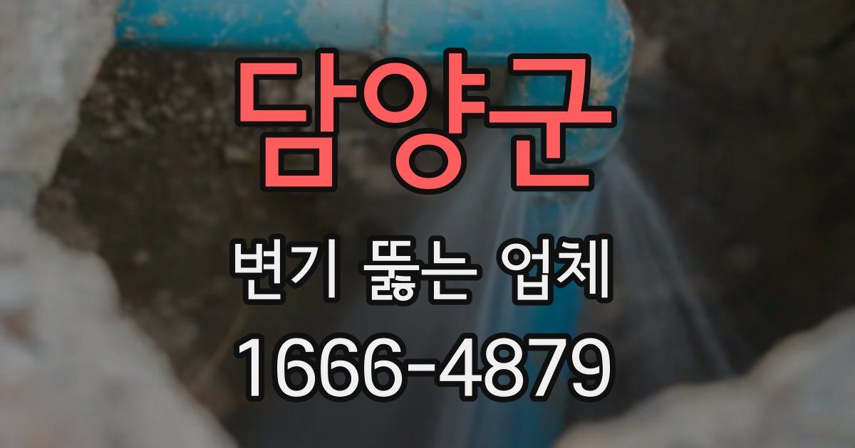 담양군 변기 뚫는 업체