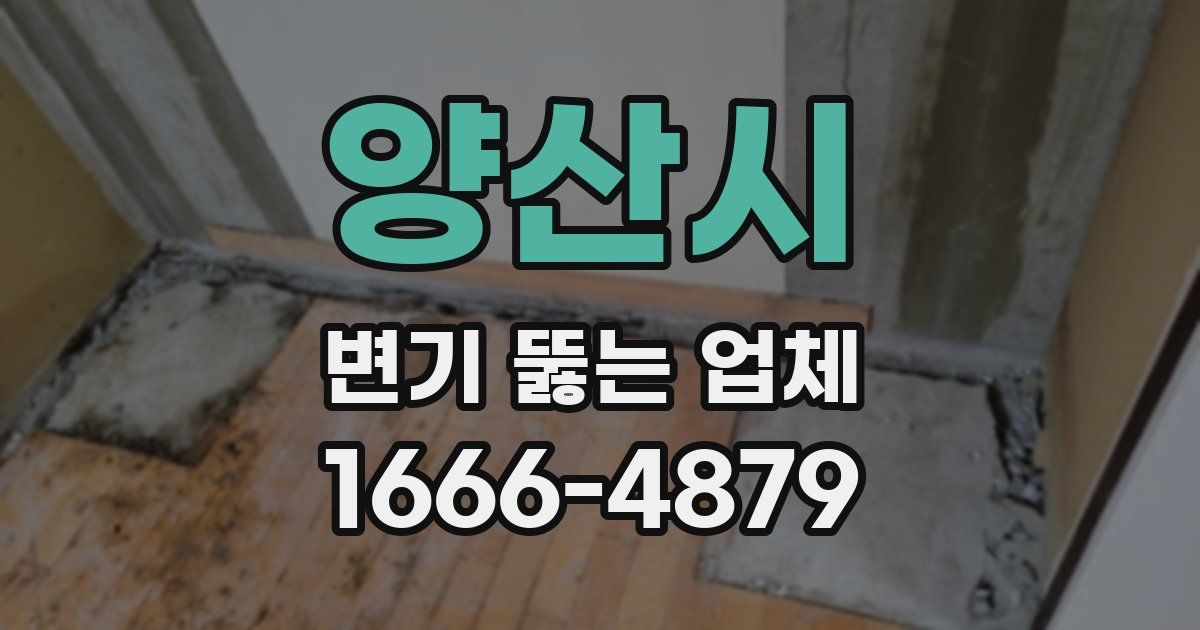 양산시 변기 뚫는 업체