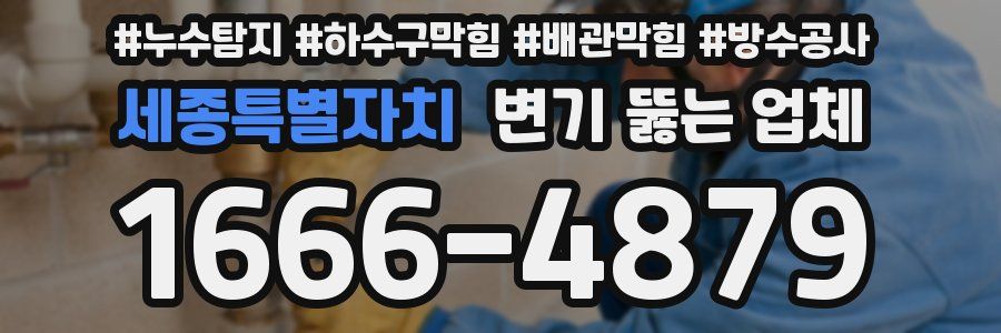 세종특별자치 변기 뚫는 업체