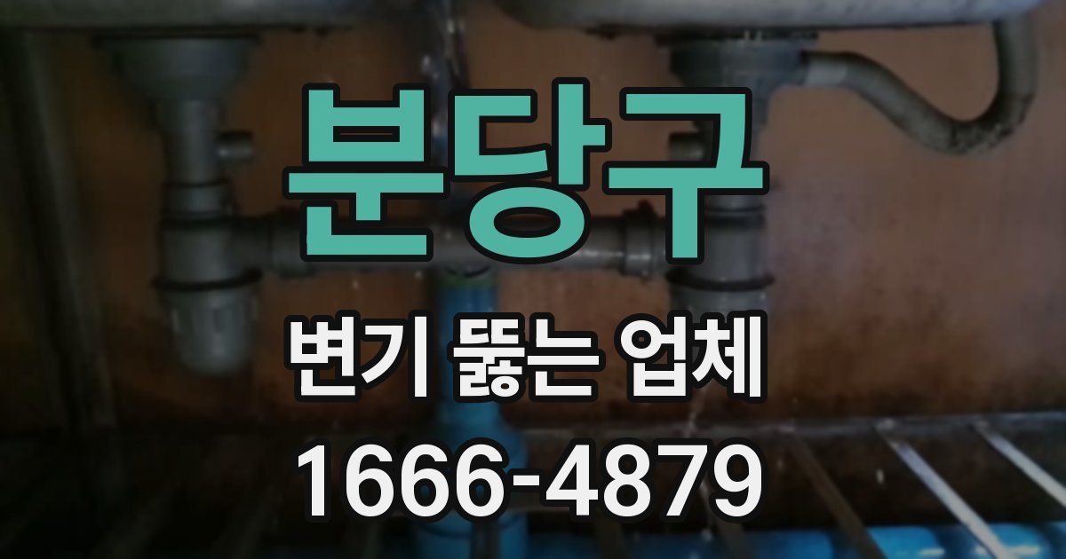 분당구 변기 뚫는 업체