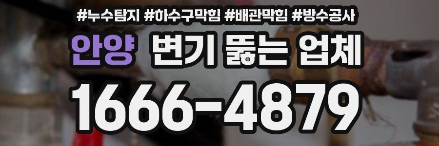 안양 변기 뚫는 업체