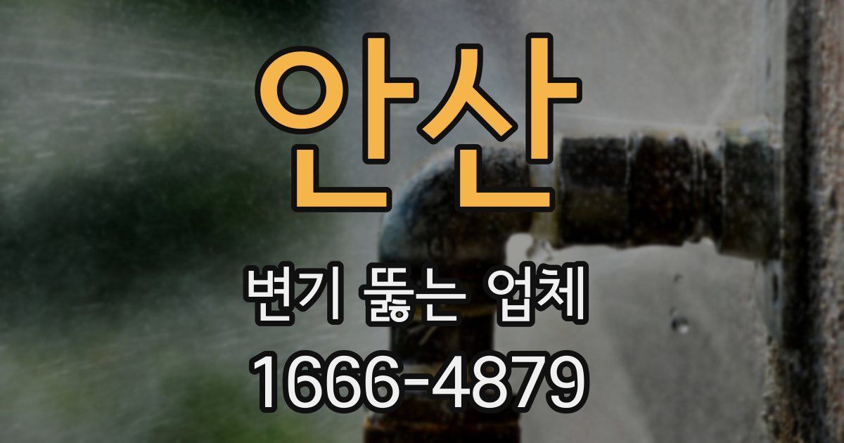 안산 변기 뚫는 업체