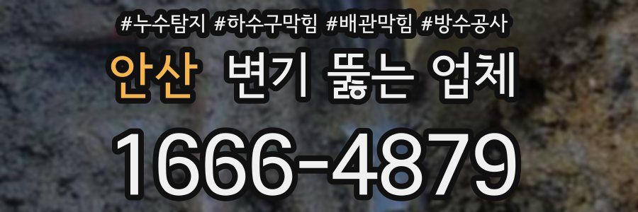 안산 변기 뚫는 업체