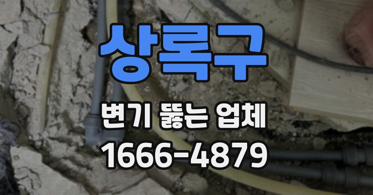 상록구 변기 뚫는 업체