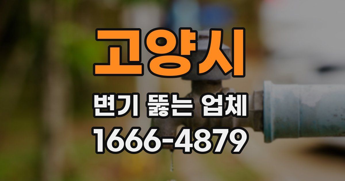 고양시 변기 뚫는 업체