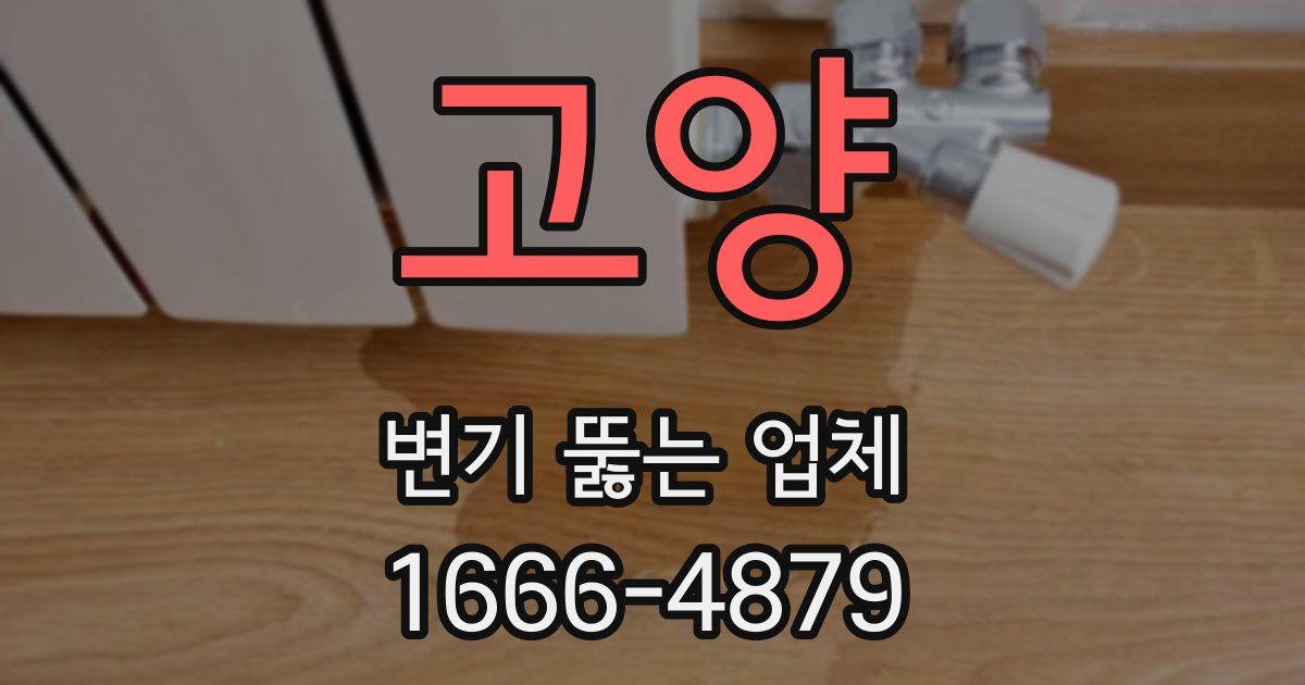 고양 변기 뚫는 업체