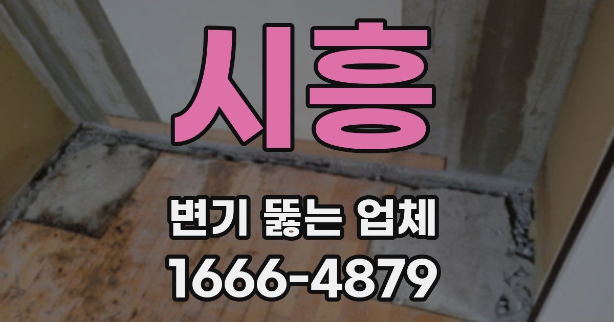 시흥 변기 뚫는 업체