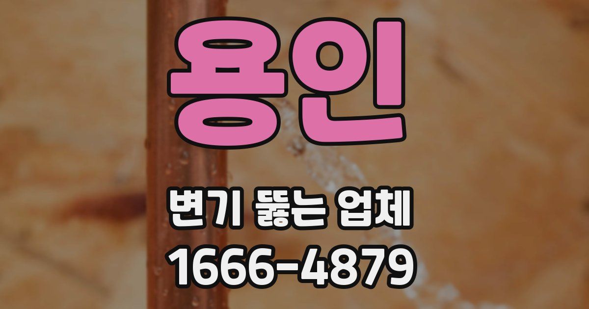 용인 변기 뚫는 업체