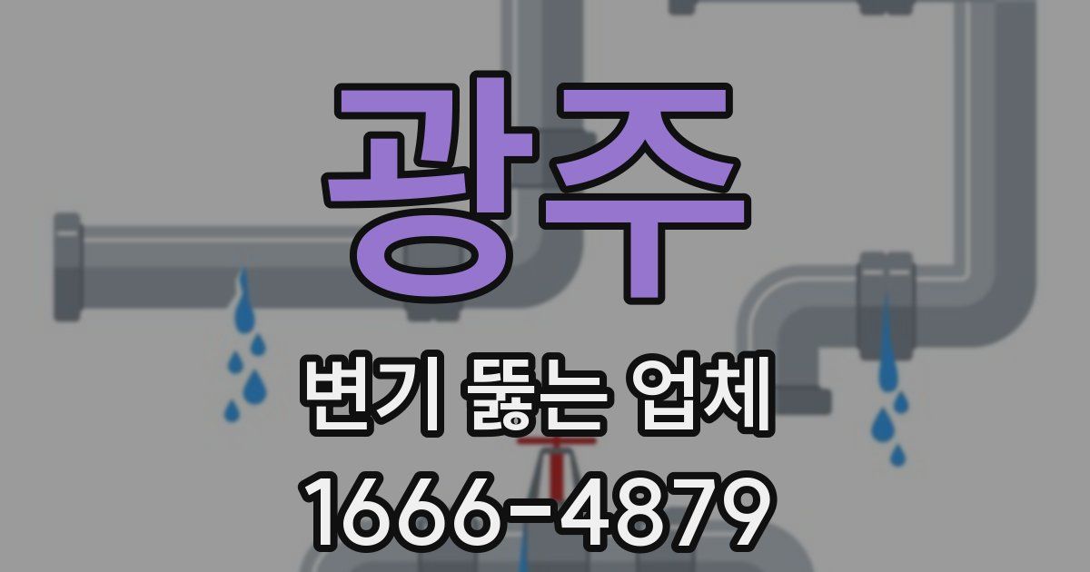 광주 변기 뚫는 업체