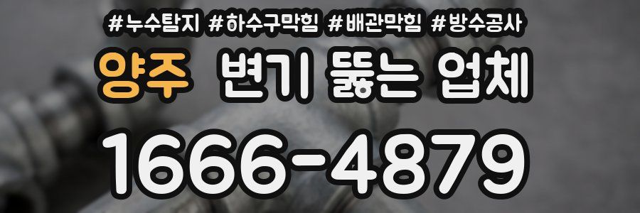 양주 변기 뚫는 업체