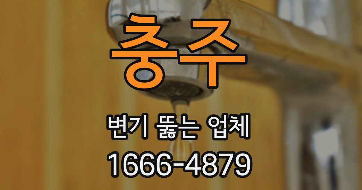 충주 변기 뚫는 업체