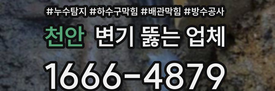 천안 변기 뚫는 업체
