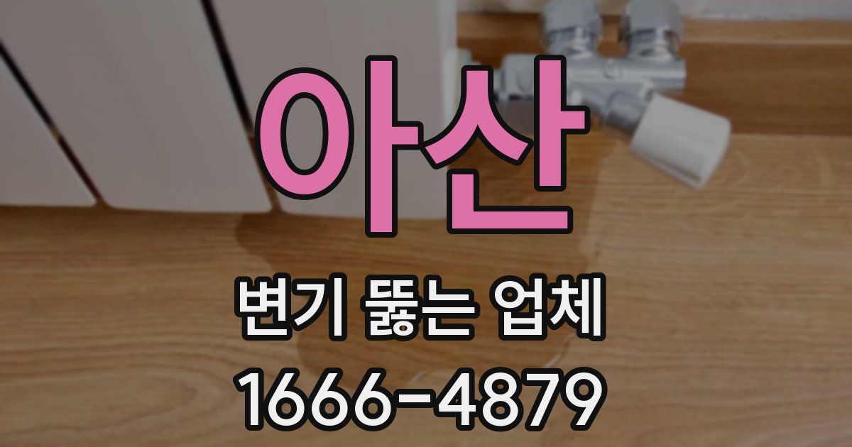 아산 변기 뚫는 업체