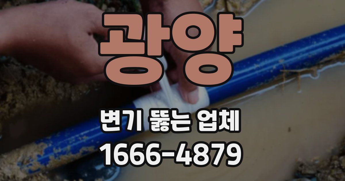 광양 변기 뚫는 업체
