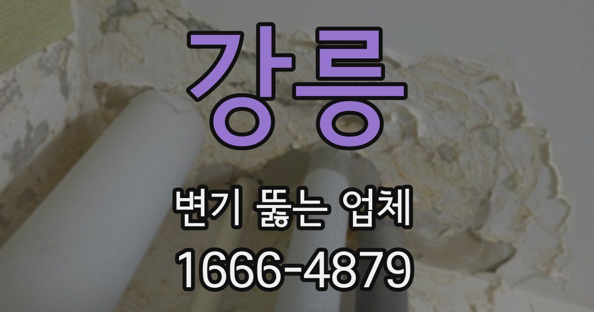 강릉 변기 뚫는 업체