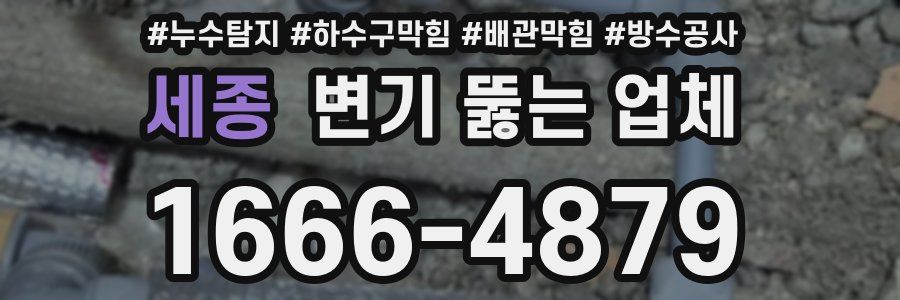 세종 변기 뚫는 업체