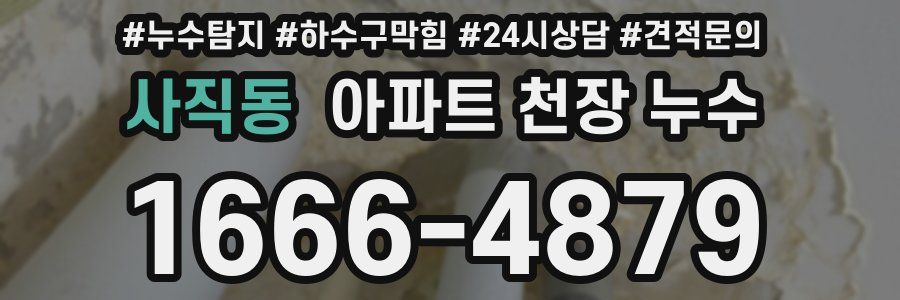 사직동 아파트 천장 누수