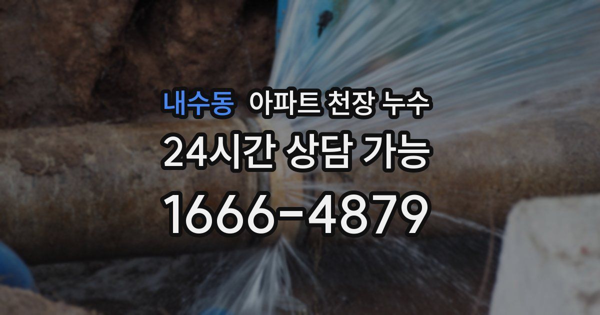 내수동 아파트 천장 누수