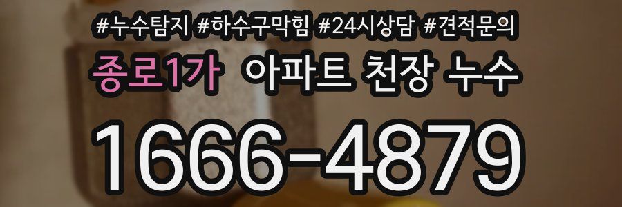 종로1가 아파트 천장 누수