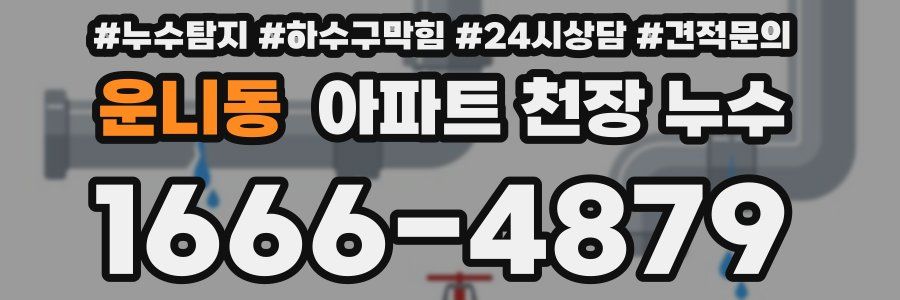 운니동 아파트 천장 누수