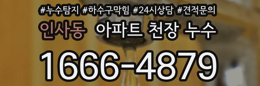 인사동 아파트 천장 누수