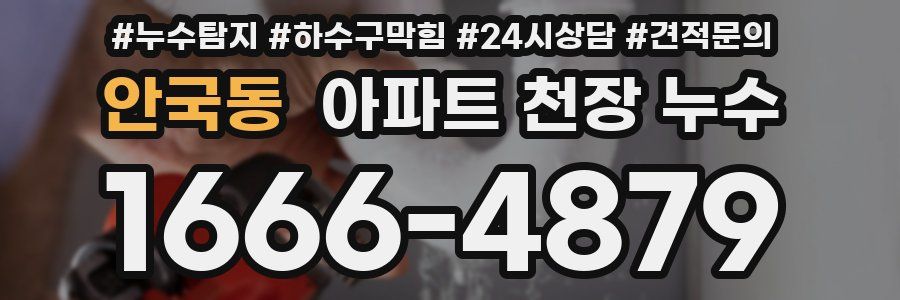 안국동 아파트 천장 누수