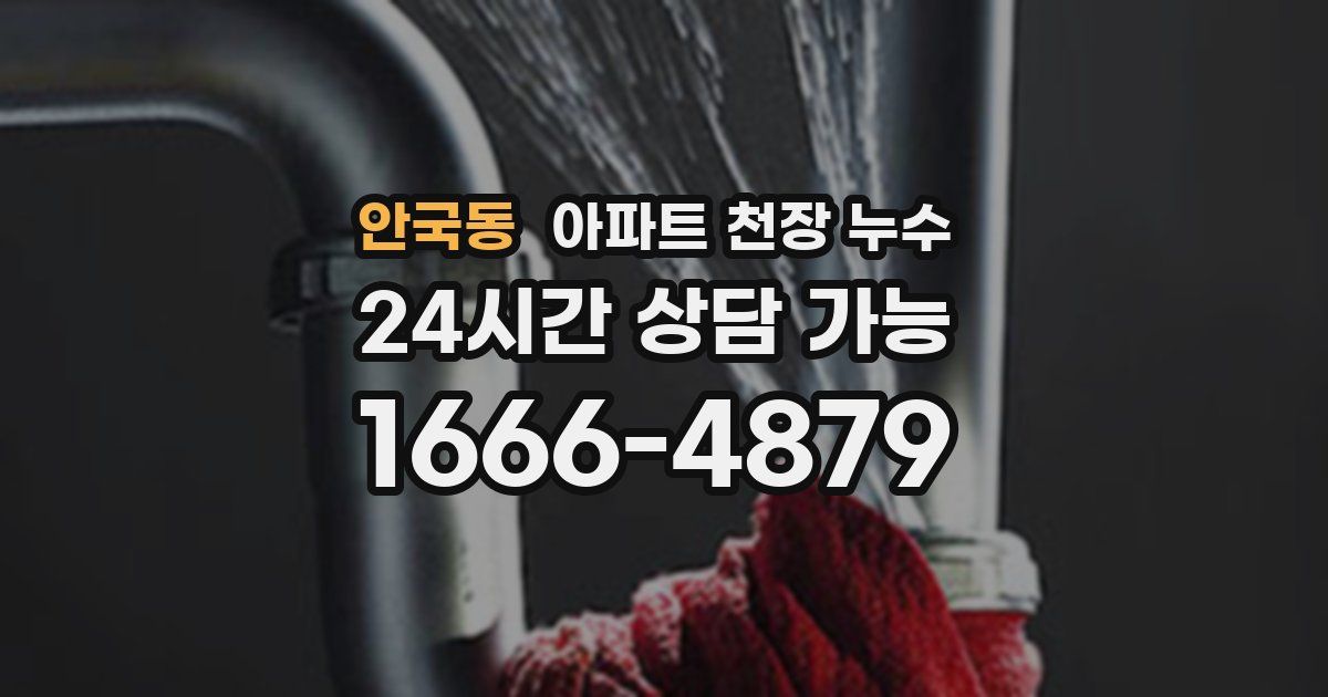 안국동 아파트 천장 누수