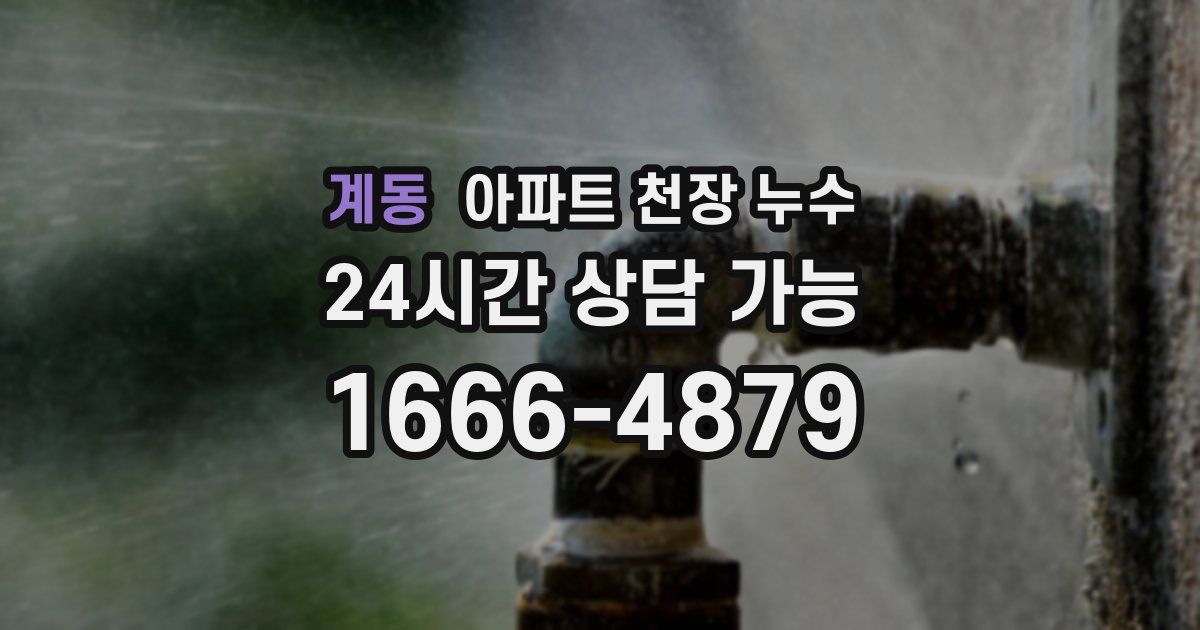 계동 아파트 천장 누수