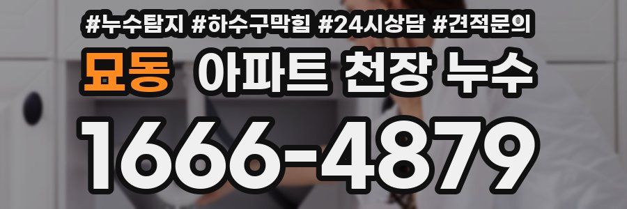 묘동 아파트 천장 누수