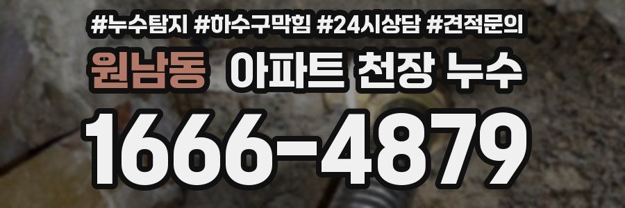원남동 아파트 천장 누수