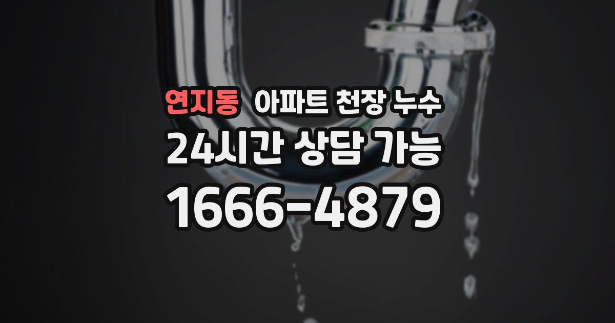 연지동 아파트 천장 누수