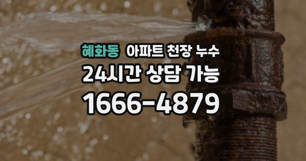 혜화동 아파트 천장 누수
