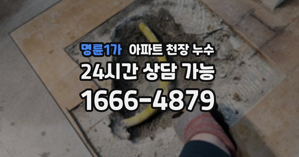 명륜1가 아파트 천장 누수