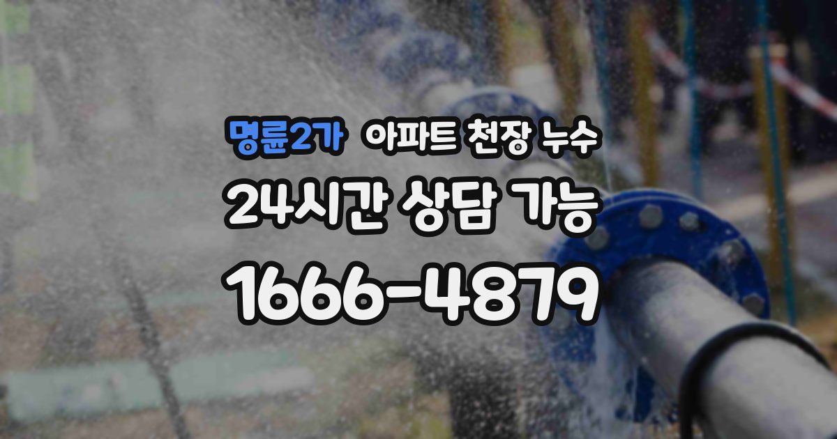 명륜2가 아파트 천장 누수