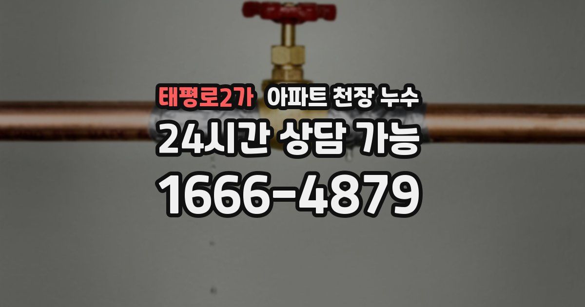 태평로2가 아파트 천장 누수
