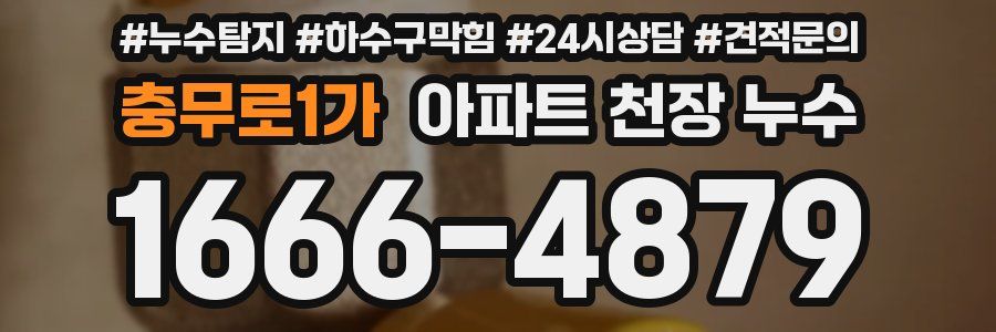 충무로1가 아파트 천장 누수