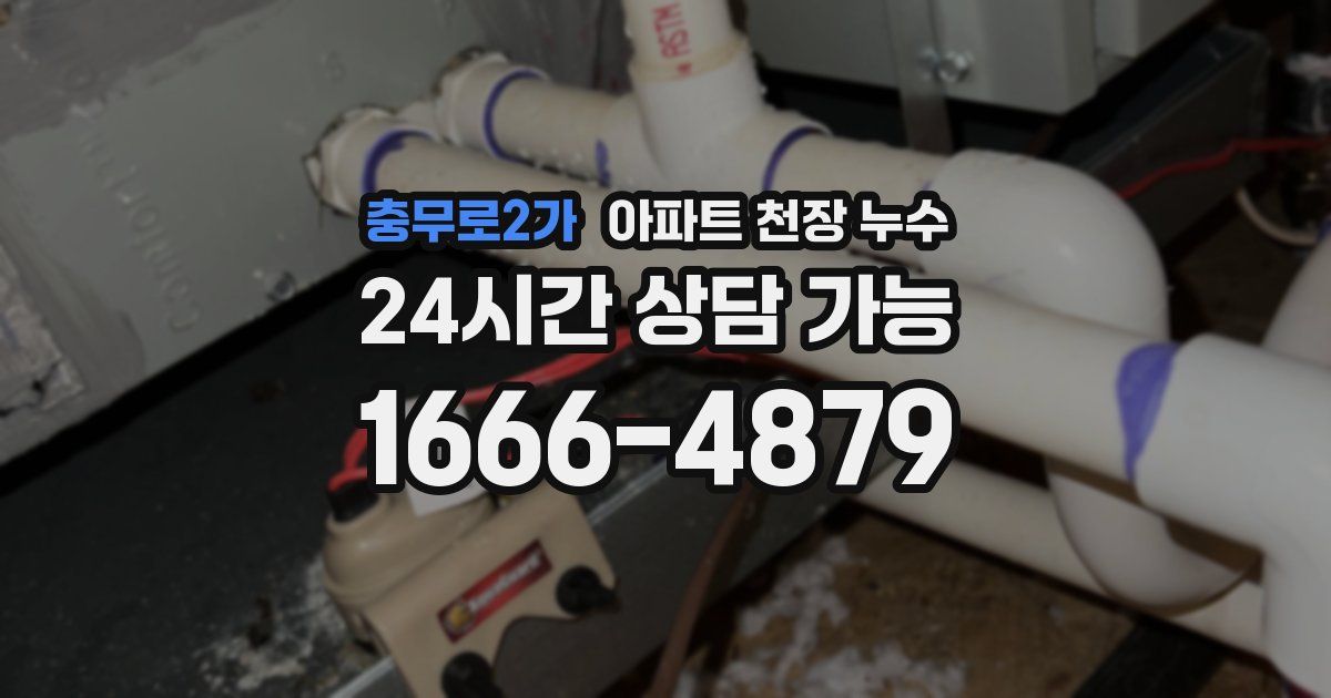 충무로2가 아파트 천장 누수