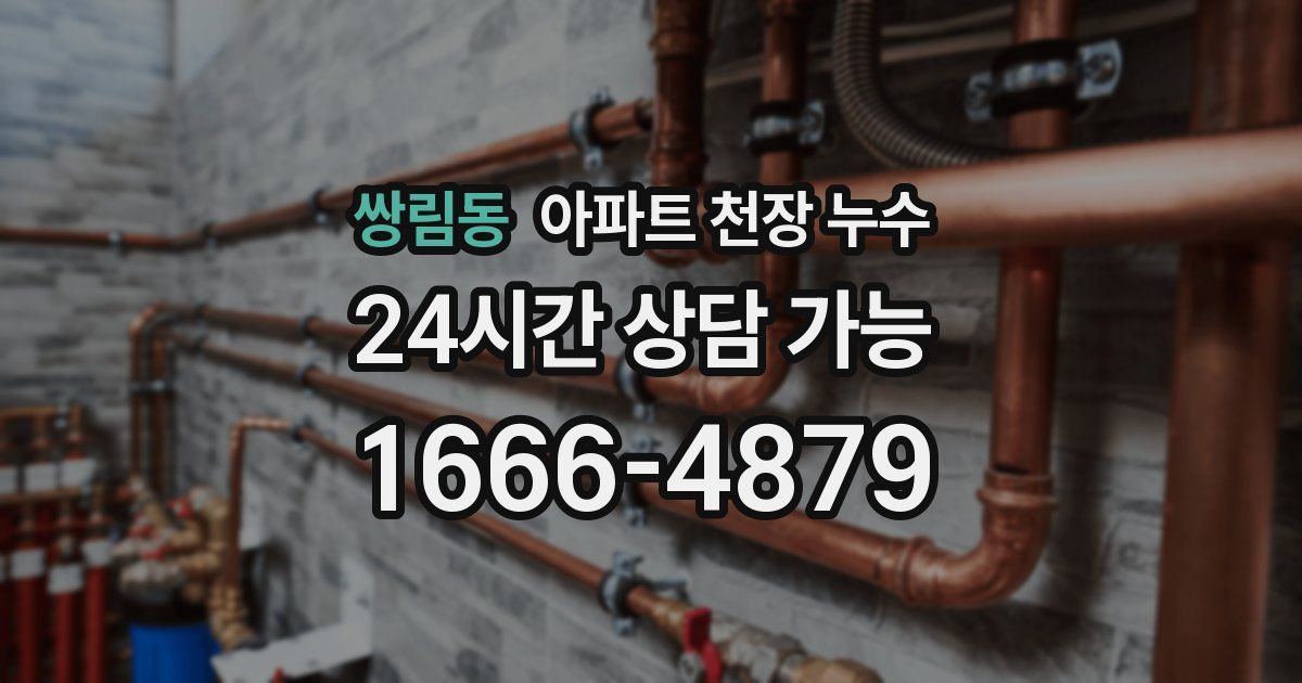 쌍림동 아파트 천장 누수