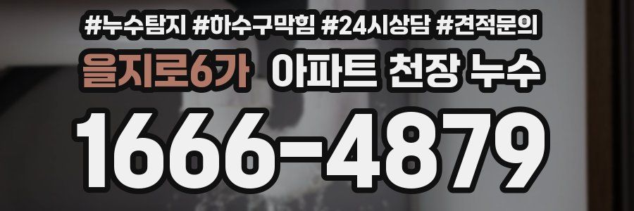 을지로6가 아파트 천장 누수