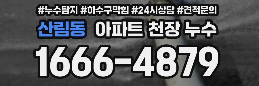 산림동 아파트 천장 누수