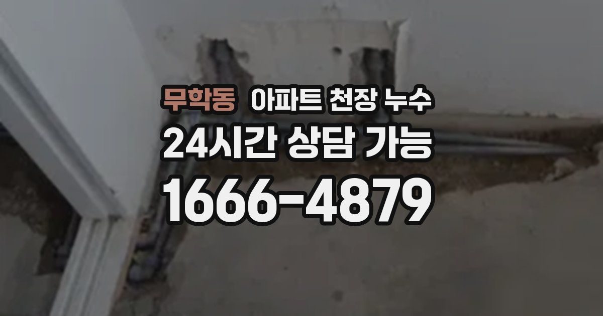 무학동 아파트 천장 누수
